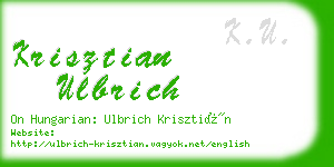 krisztian ulbrich business card